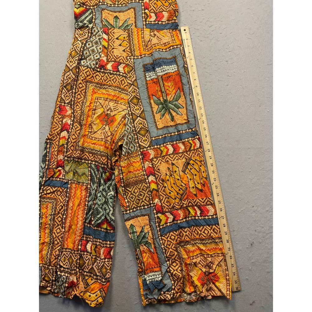 Haute Hippie Jumpsuit Woven Geometric Tribal Multi Color Small Womens - Picture 5 of 7
